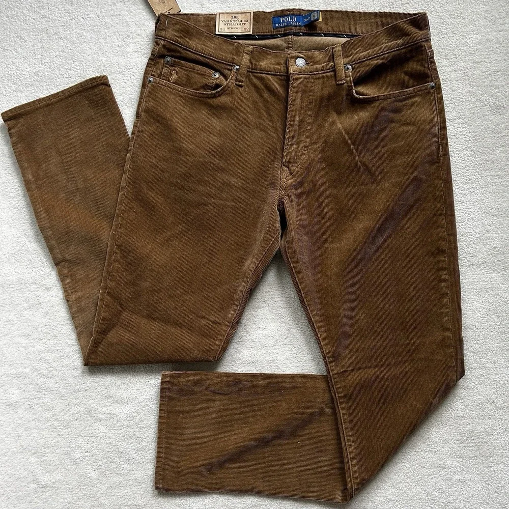 Polo Ralph Lauren Pants Men's 34x32 Corduroy Varick Slim Straight Lightweight